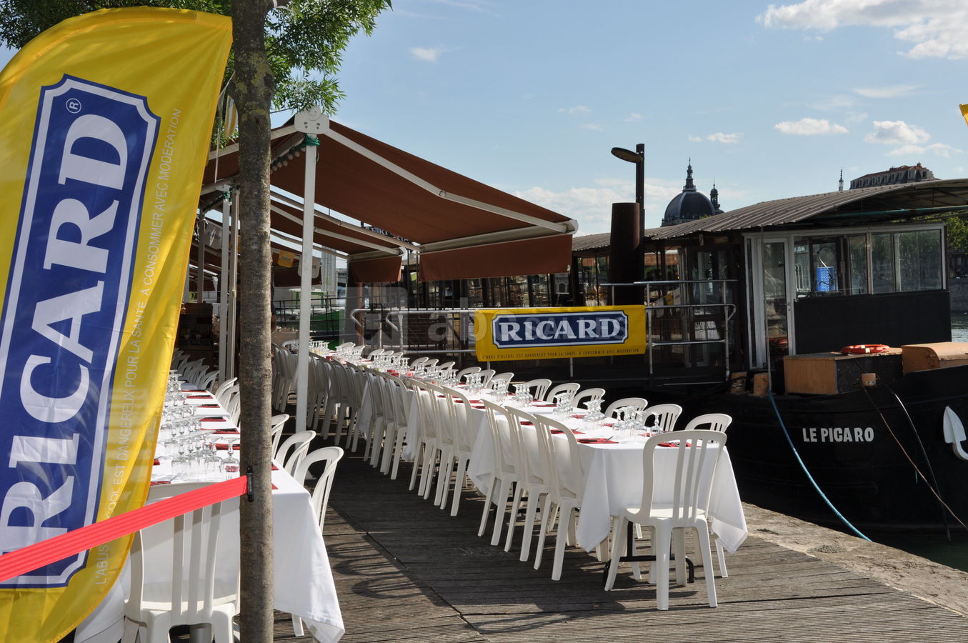 Terrasse privatisée vue rhône