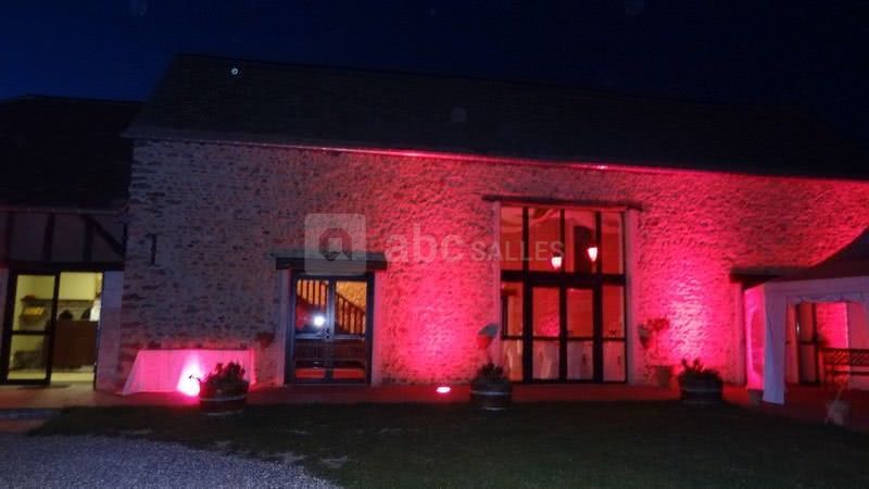 Ambiance rose en extérieur