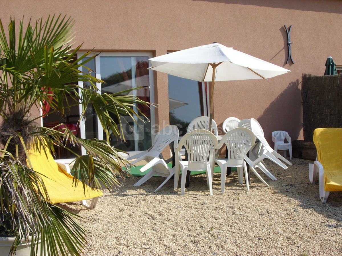 Terrasse arrière du gîte omaha