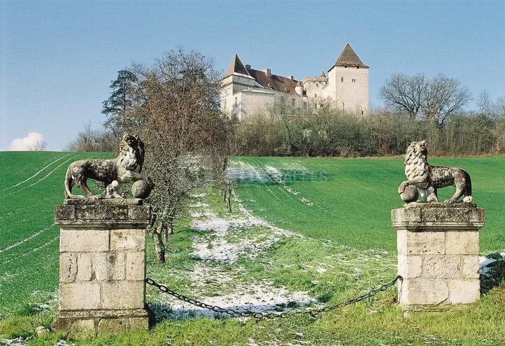 Le chateau de Goudourville en hiver