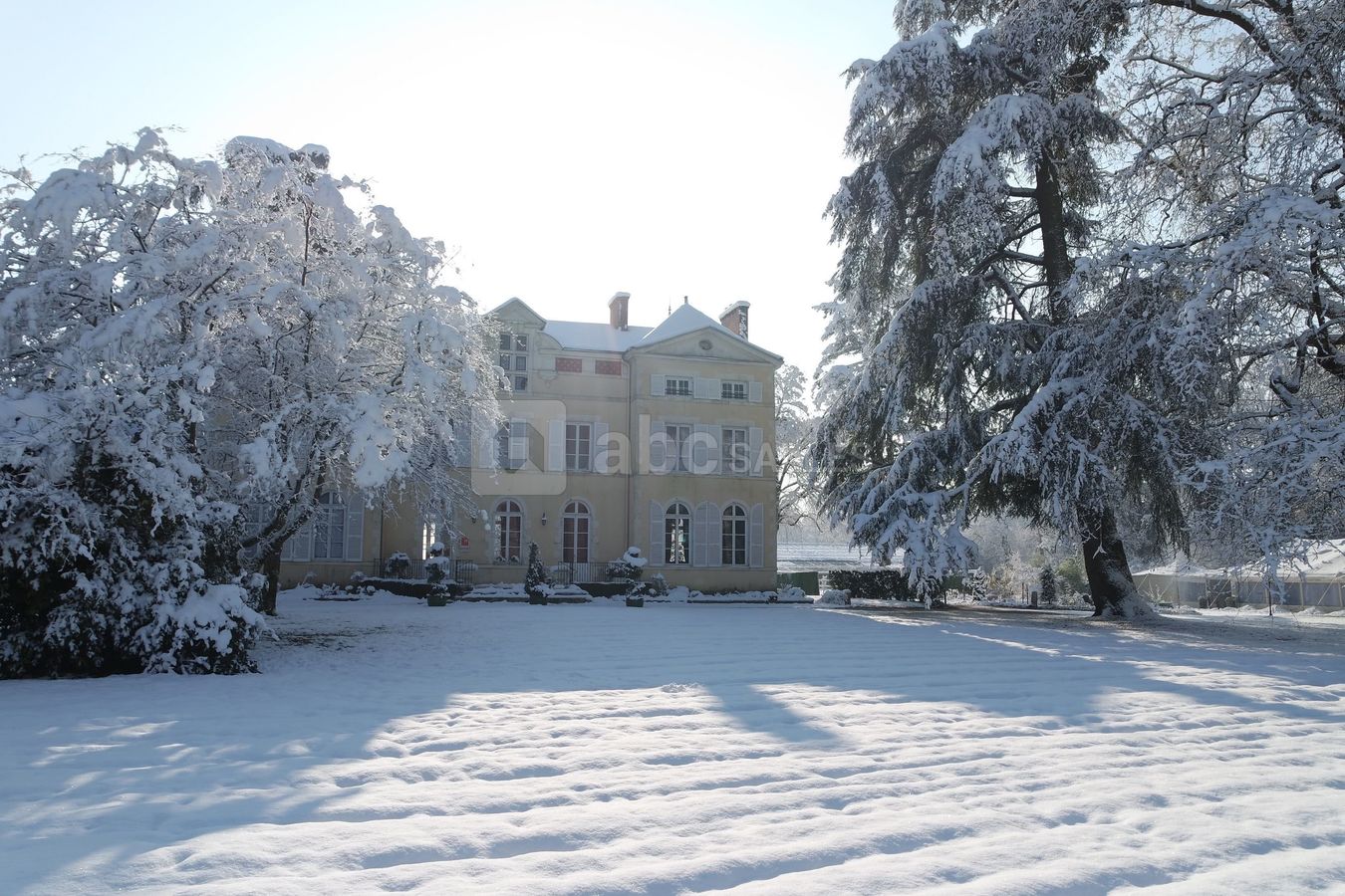 Entrée Château sous la neige