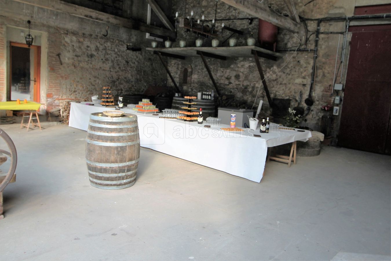Buffet sous le préau