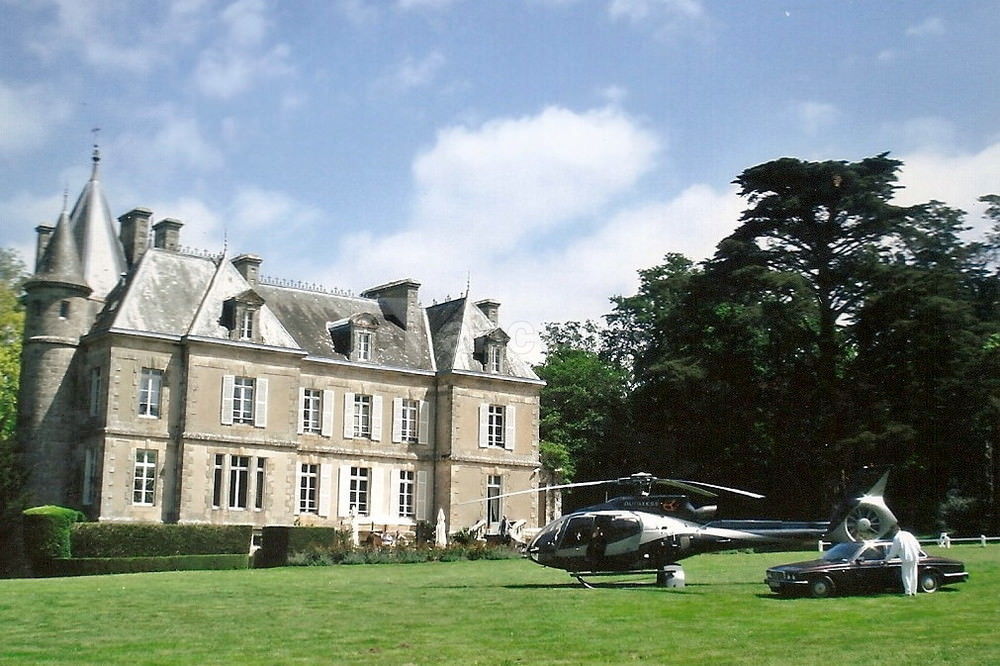 Votre arrivée en hélicoptère