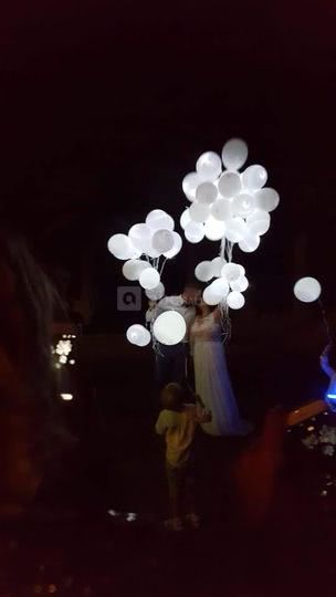 Lâcher de ballons à led