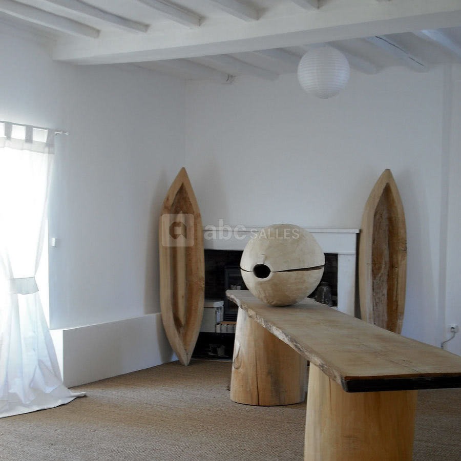 Bureau : table 4m long en bois de chêne