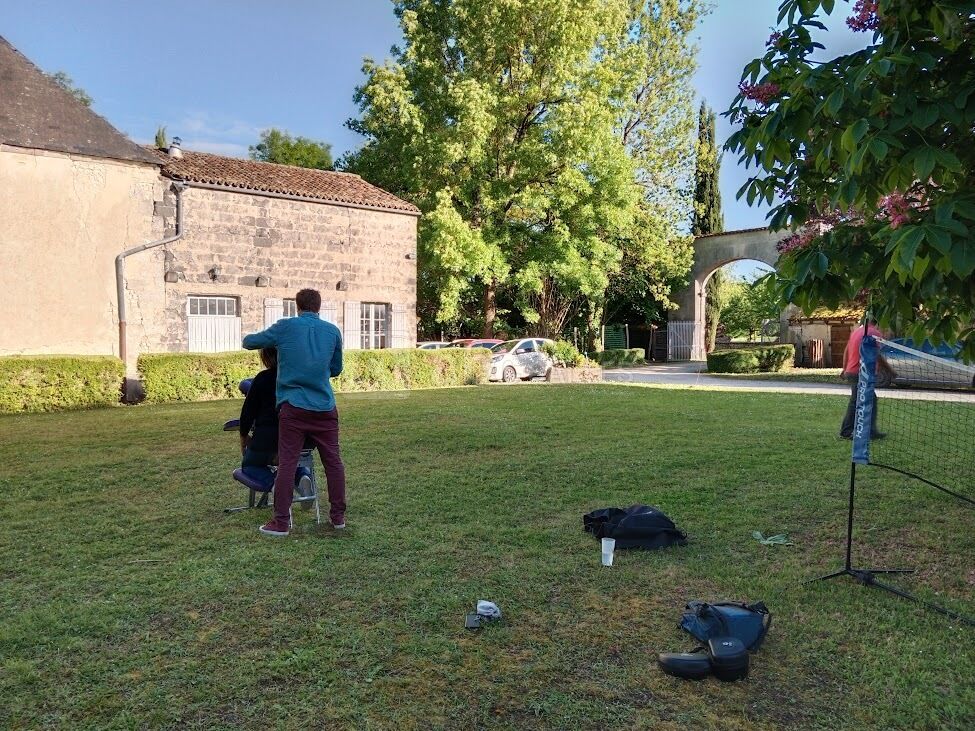 Massage dans le parc