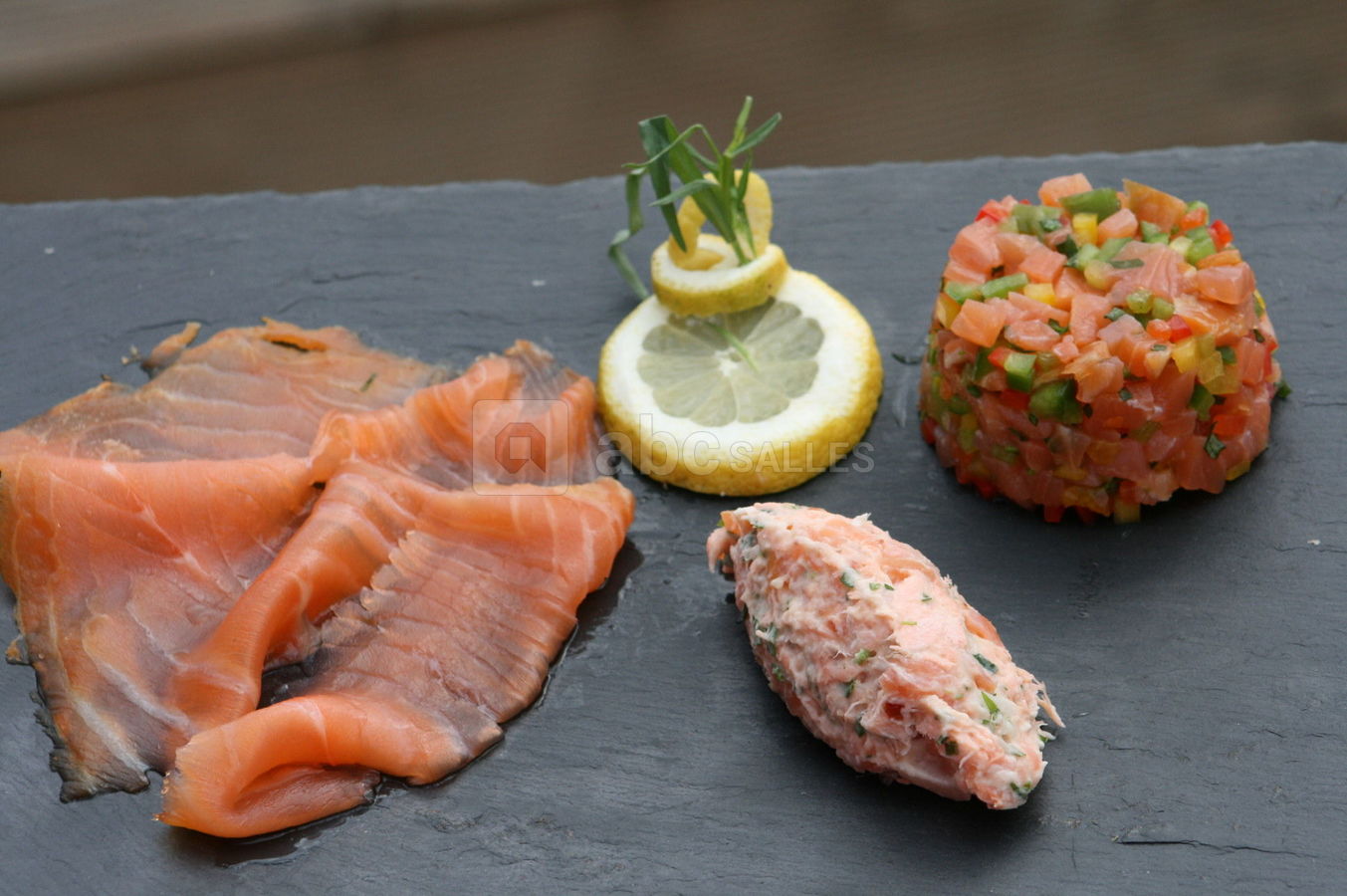 Trio de saumon fumé