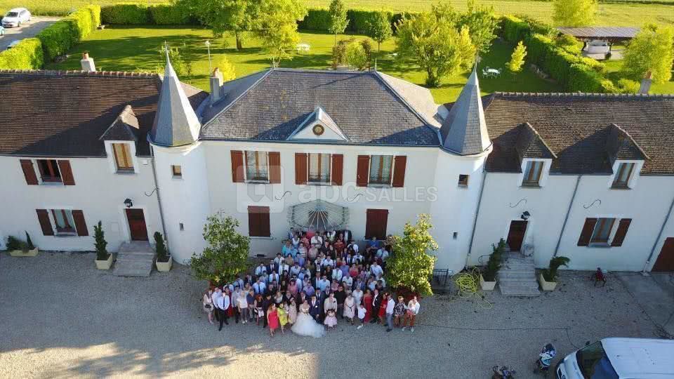 Sortie des mariés - aérienne