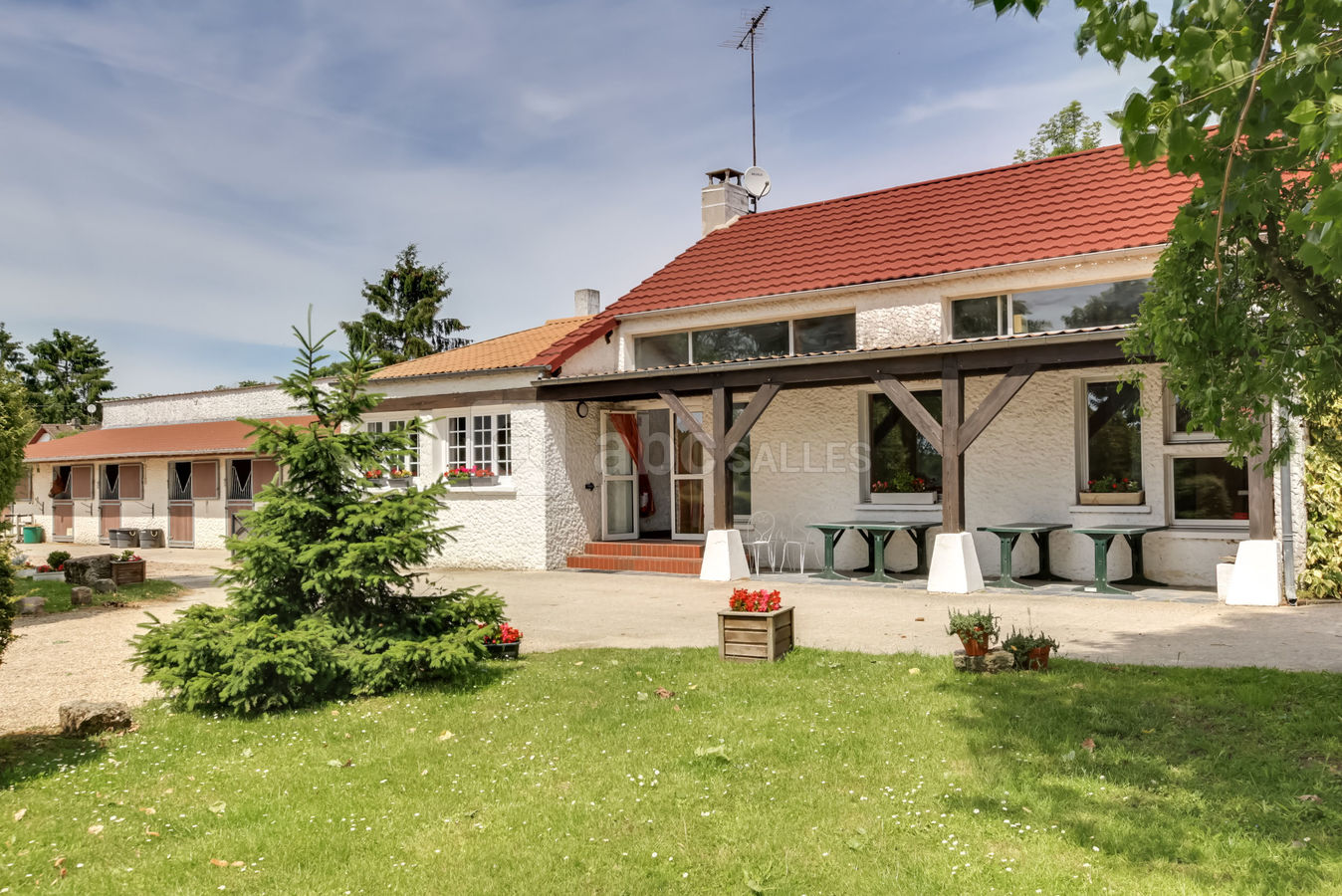 Pelouses et terrasse