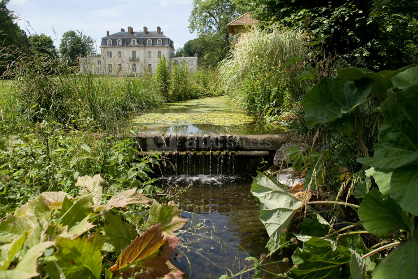 Vue depuis le parc du Château d'Aunoy