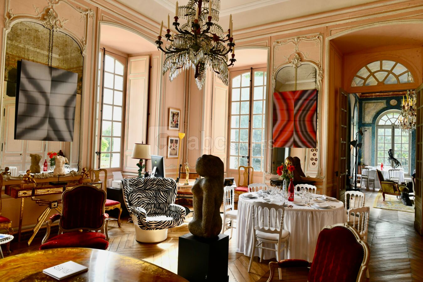 Salon Rose du Château d'Aunoy
