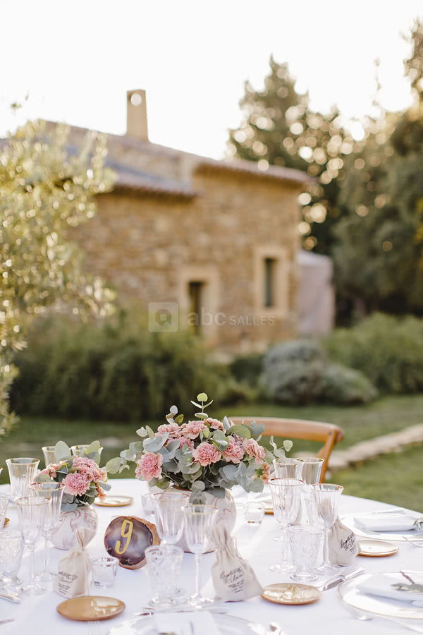 Mariage dans le Domaine Le Mas de So : dîner entre les oliviers suivi de fête à L'Orangerie du Mas