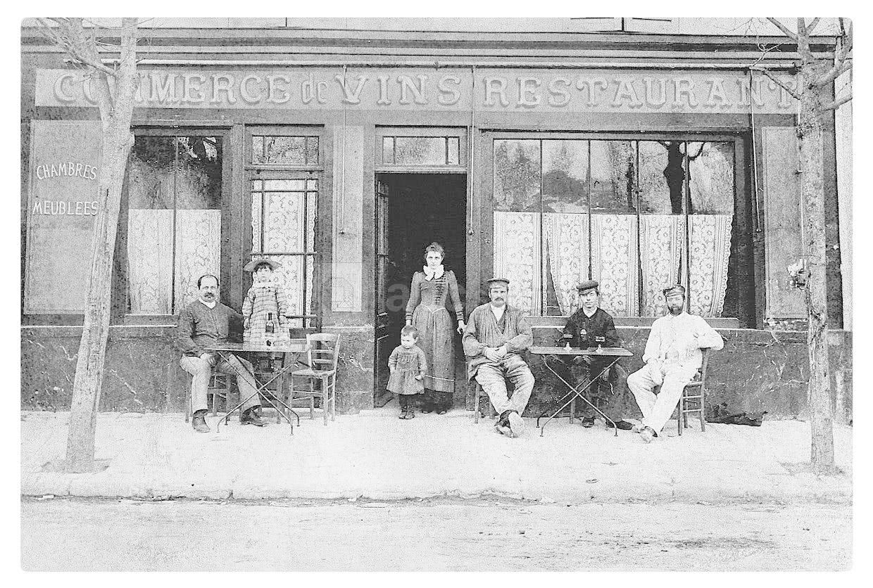 Façade de l'auberge ravoux en 1891