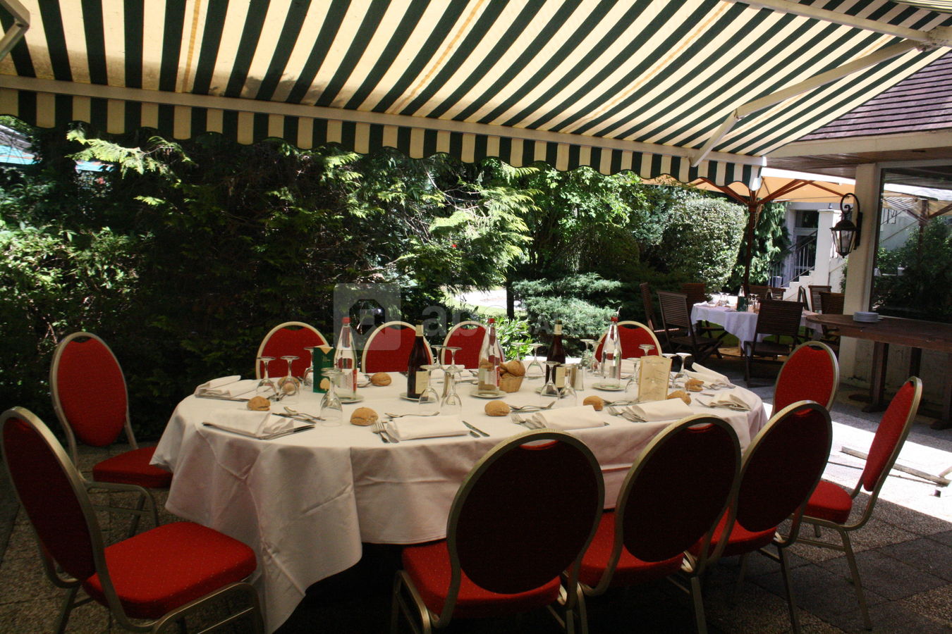 Repas séminaire en terrasse