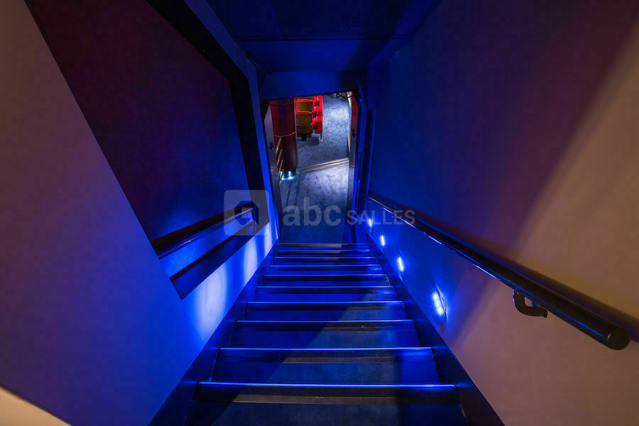 Descente dans la salle de projection