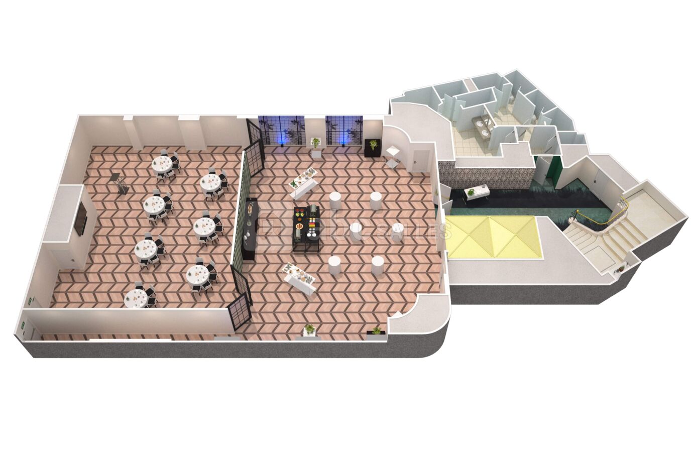 Plan Magnolia Conférence + Lounge