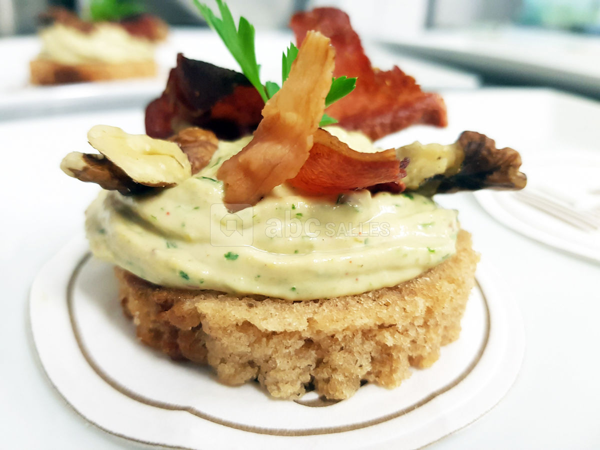 Emulsion de foie gras sur pain d'épices