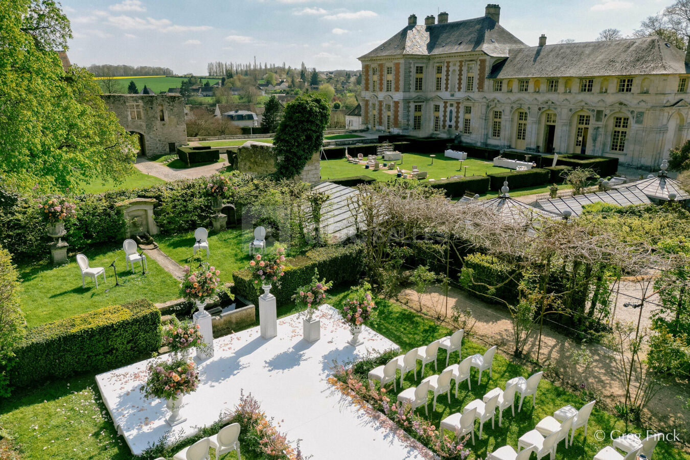 Roseraie et château Renaissance