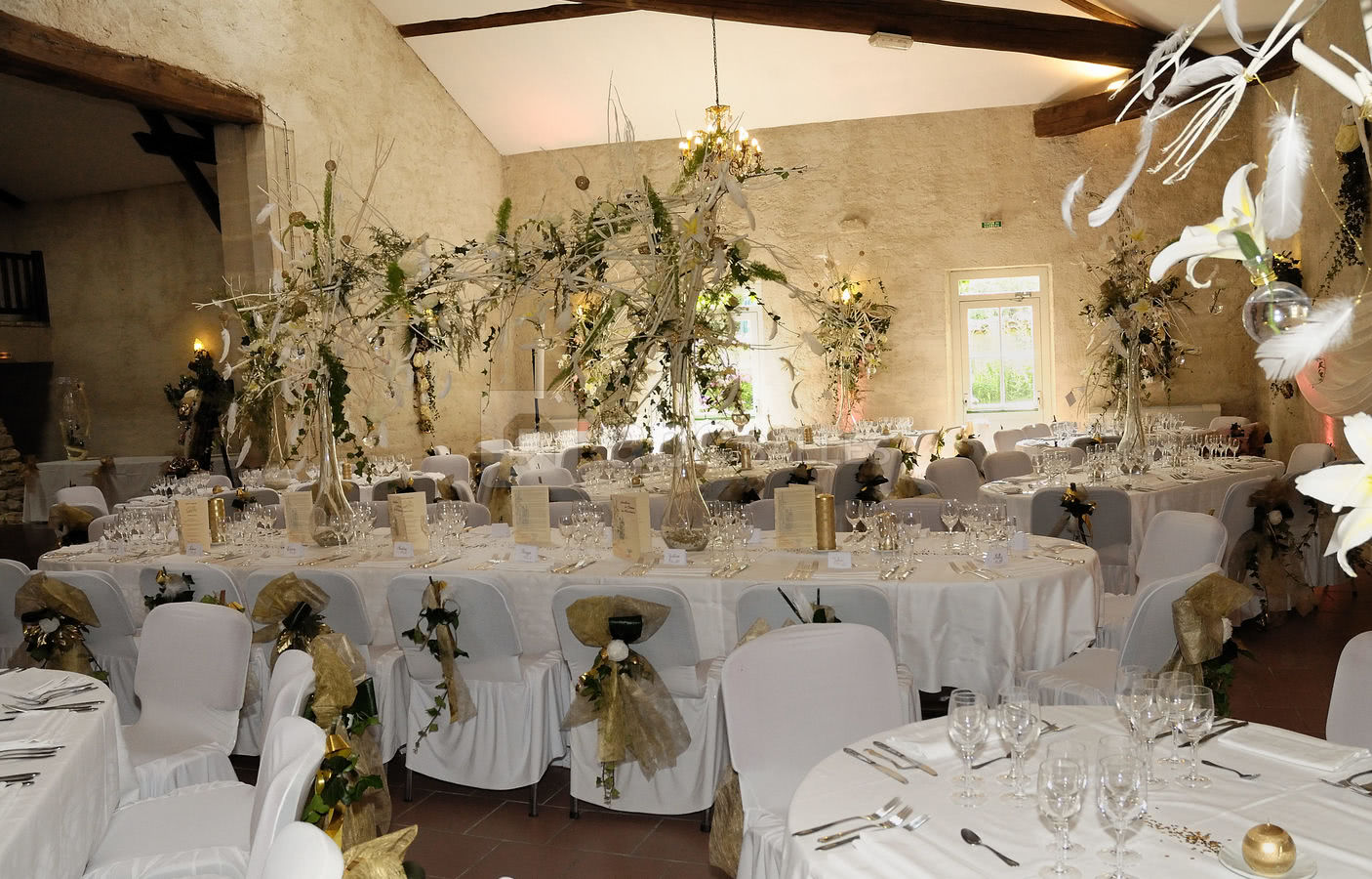 La salle de réception de mariage
