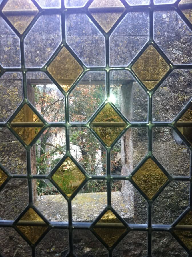 Détail des vitraux de la forteresse médiévale