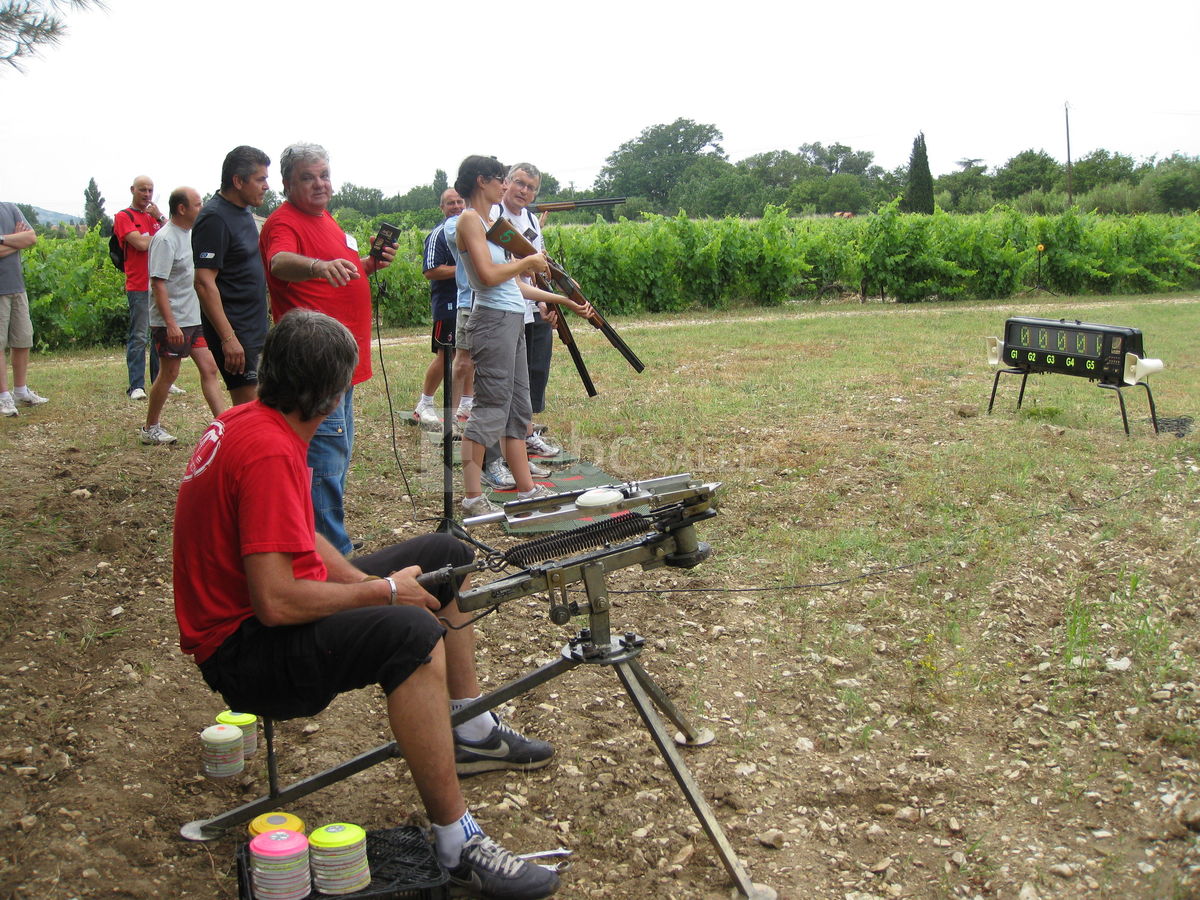 Ball trap laser dans les vignes