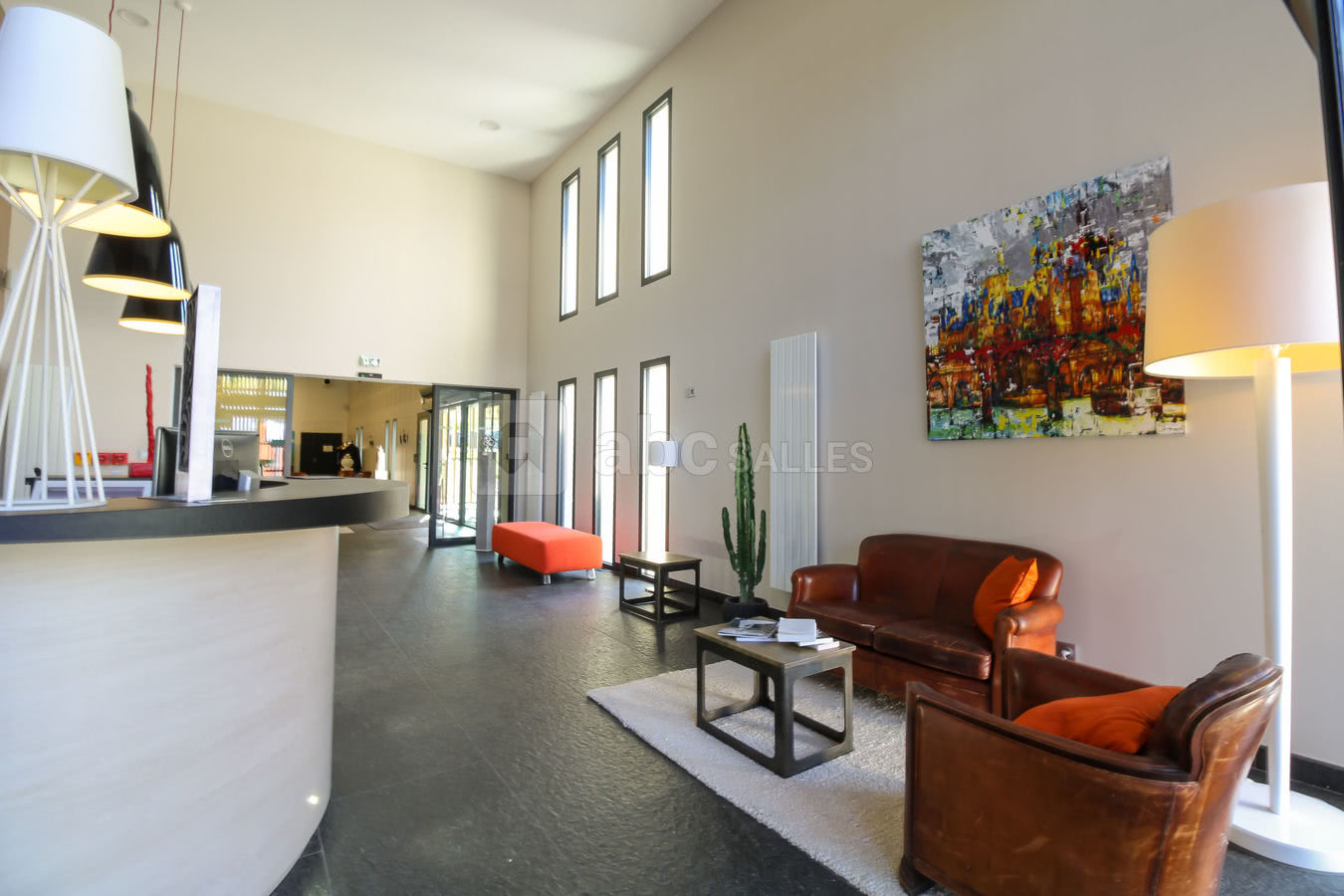 La réception de l'hôtel