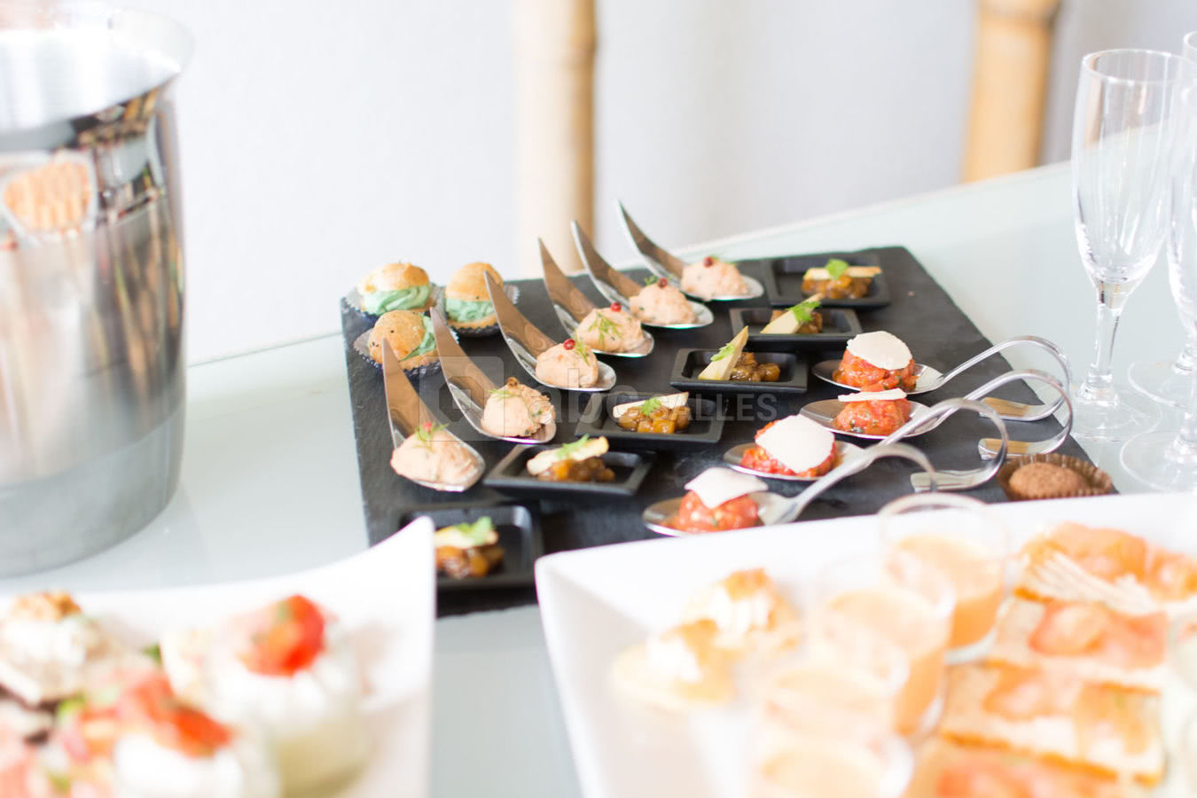 Exemple de buffet lors d'un cocktail