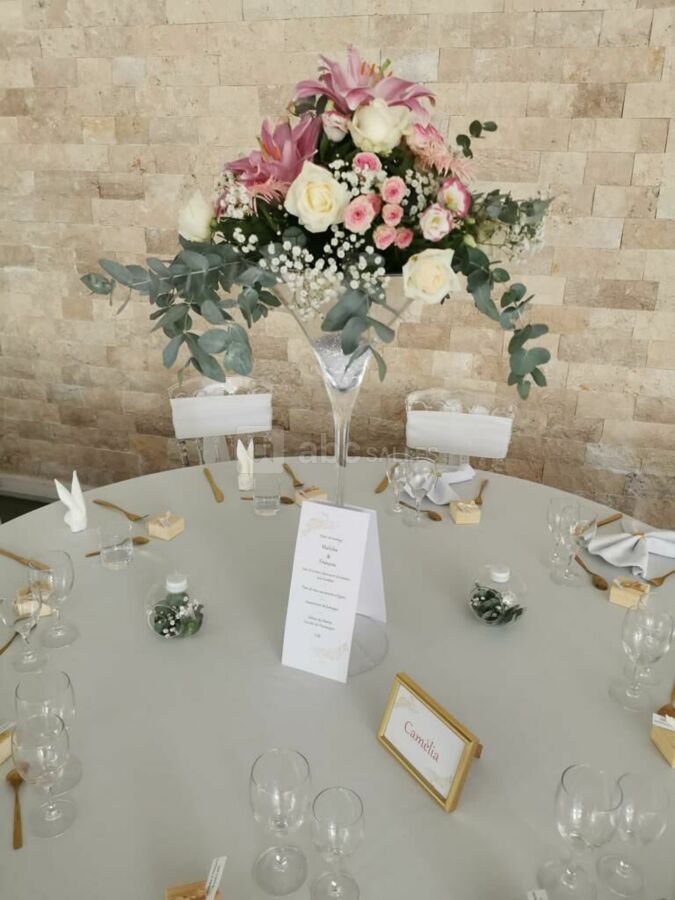 Centre de table vase martini