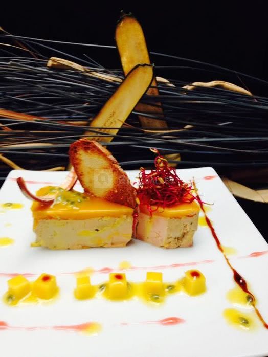 Foie gras et gelée de mangue passion