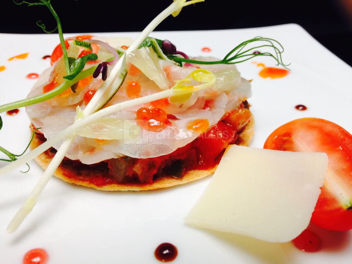 Carpaccio de Bar en Croustillance