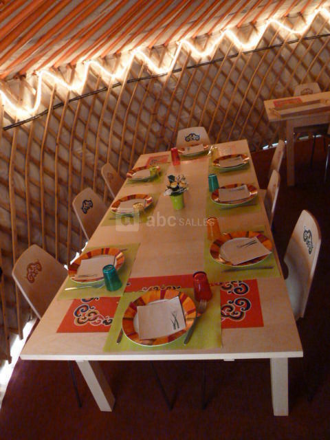 Repas sous la yourte