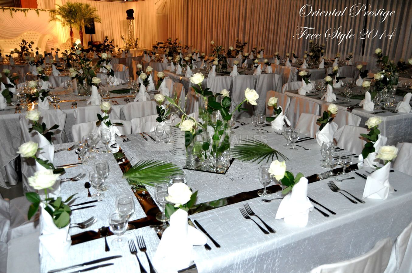 Raffinement argent et blanc