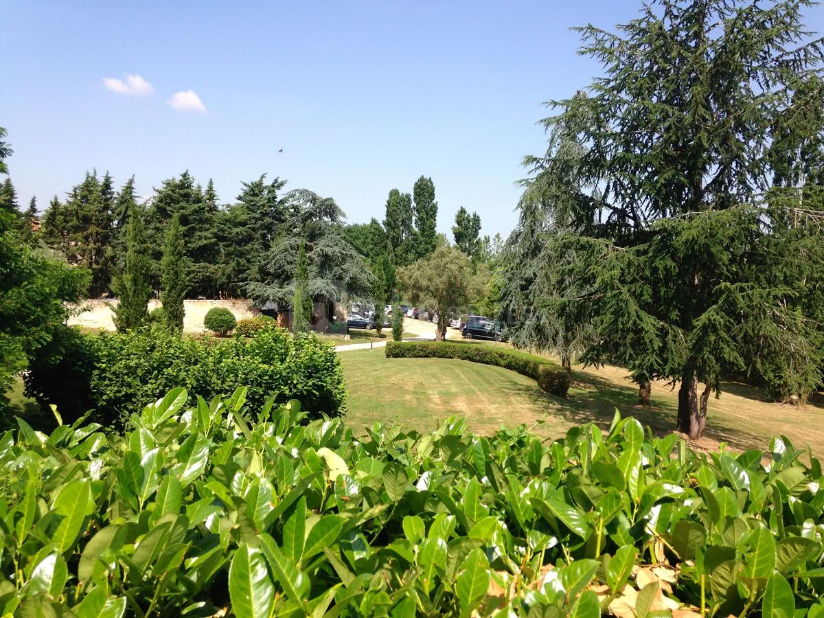 Vue sur le parc et le parking privé