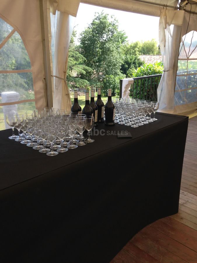 Cocktail sous le chapiteau, grande terrasse