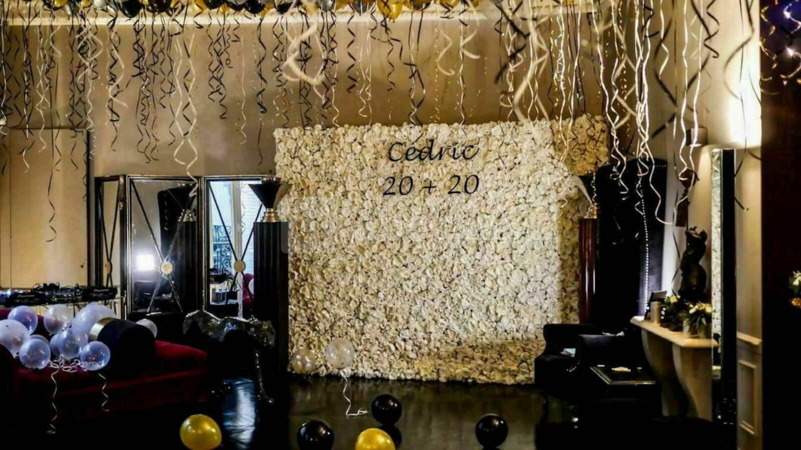 Mur de fleurs et décoration