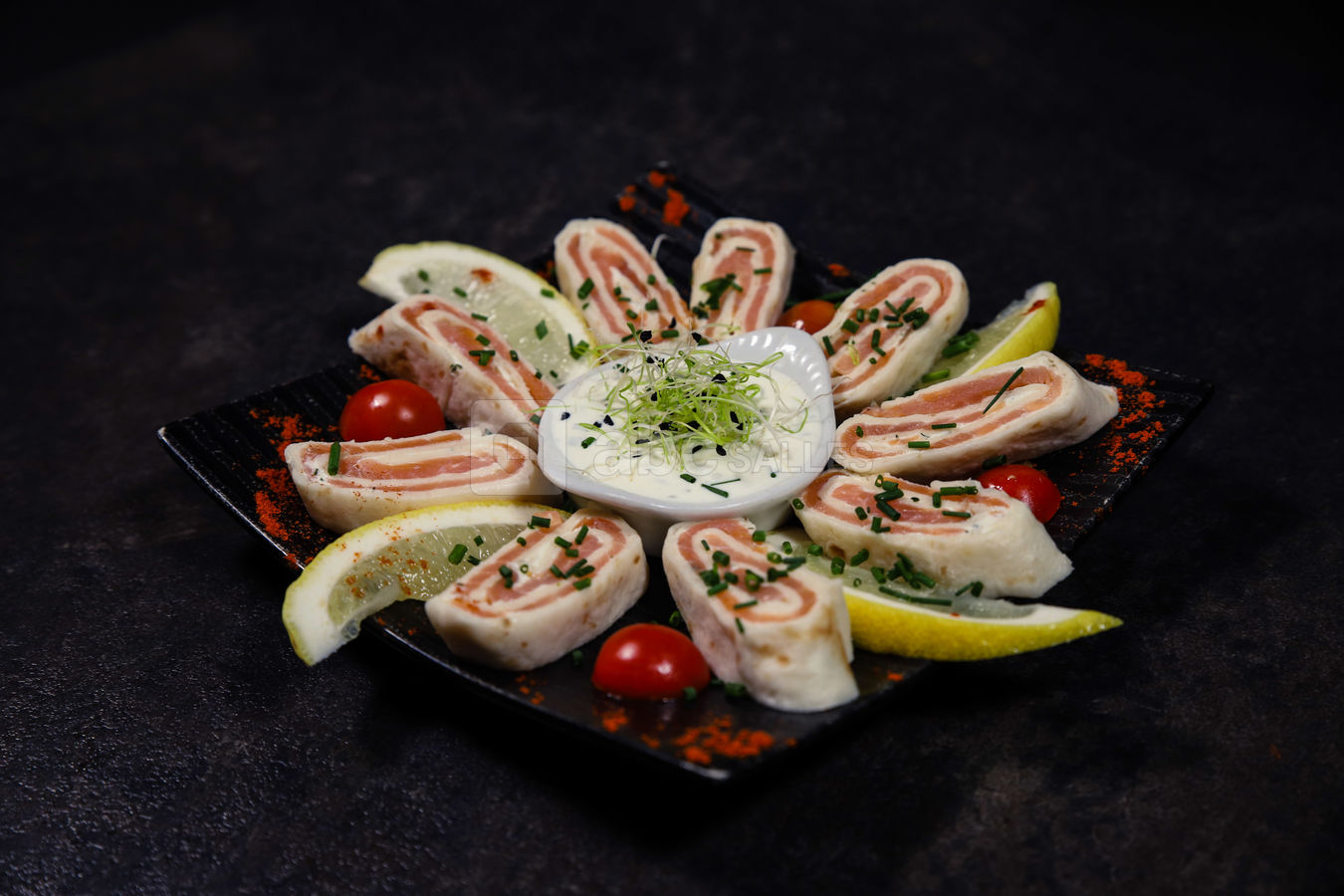 Roulés de saumon fumé