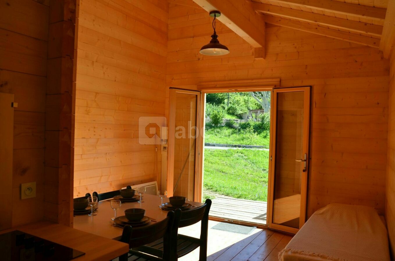 Le salon d'un chalet supérieur