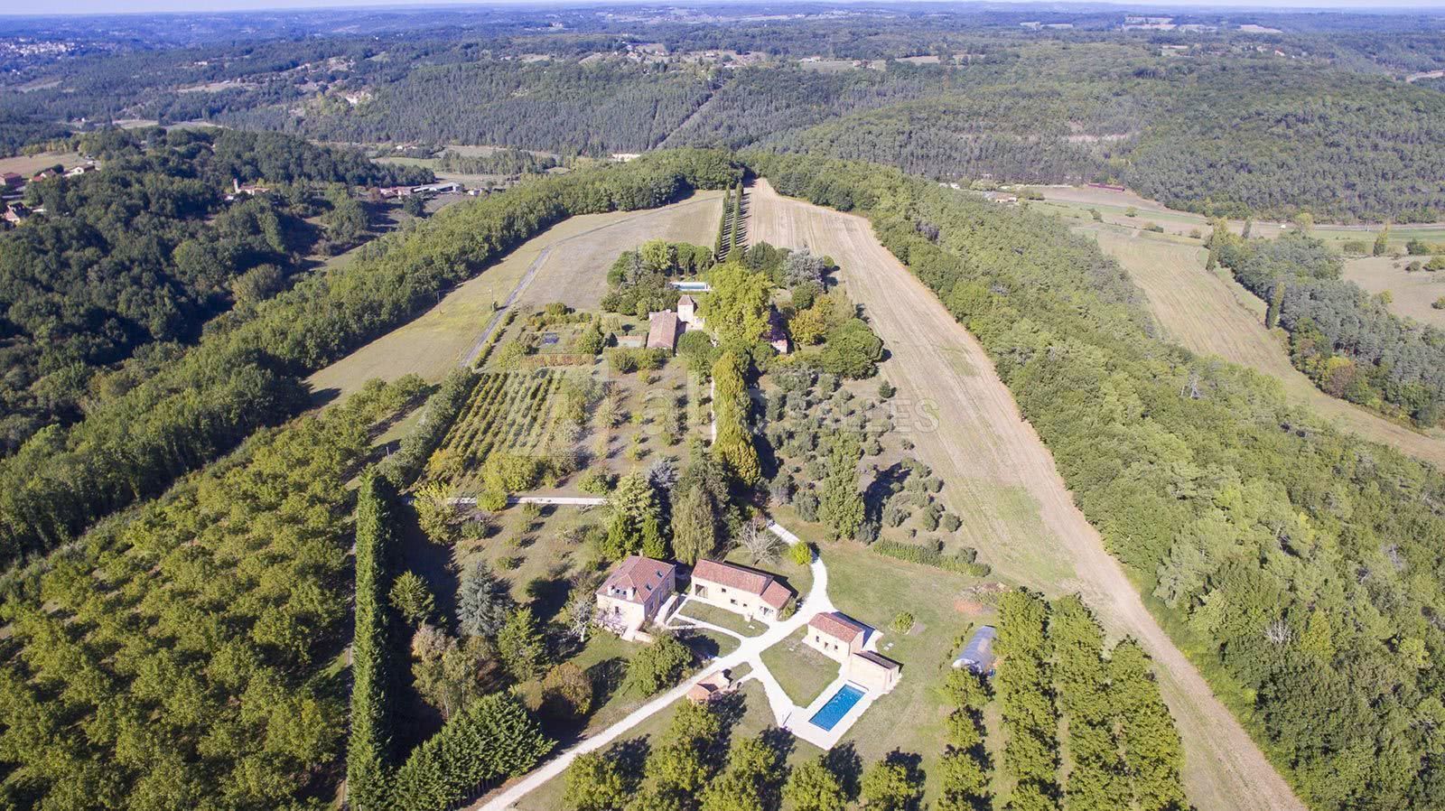 Vue aérienne du Domaine de Pémejot