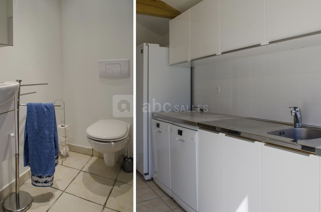 Sanitaire et cuisine de la salle de réception