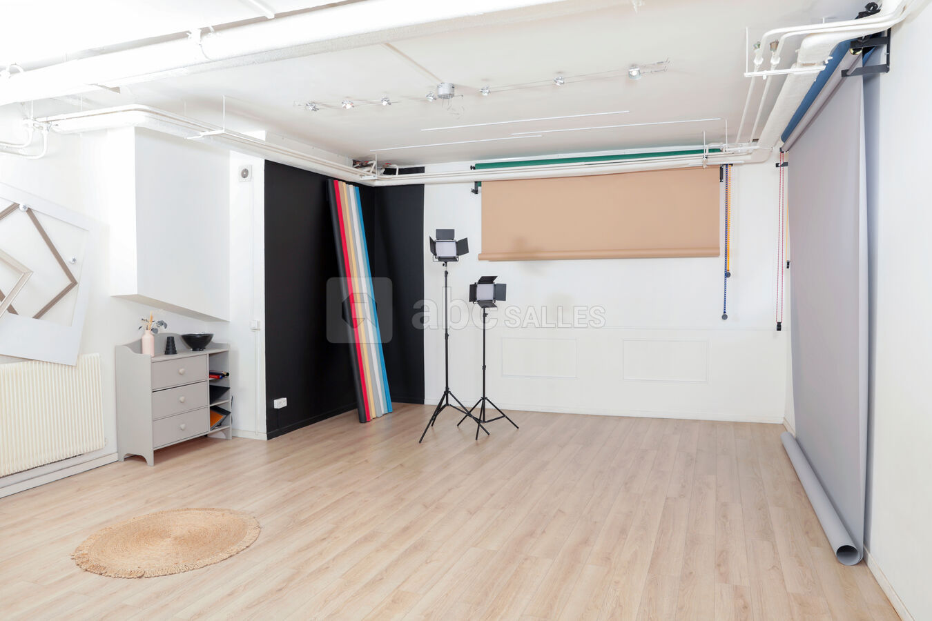 Au sous-sol : le studio photo