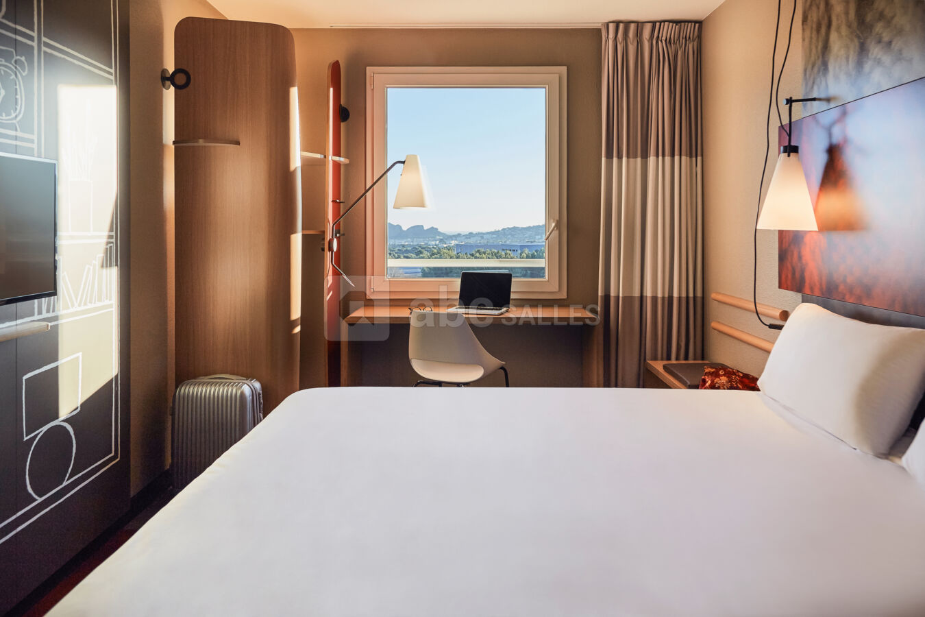 Chambre lit double vue mer