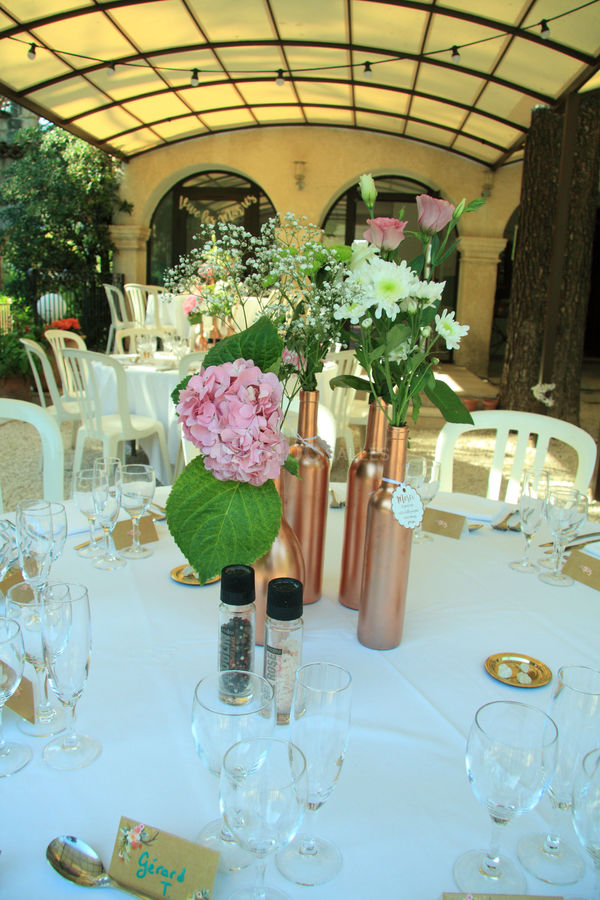 Composition florale sur table
