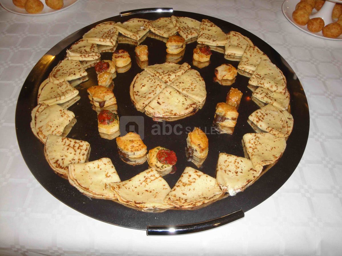 Crèpes saumon, fromage frais et ciboulette
