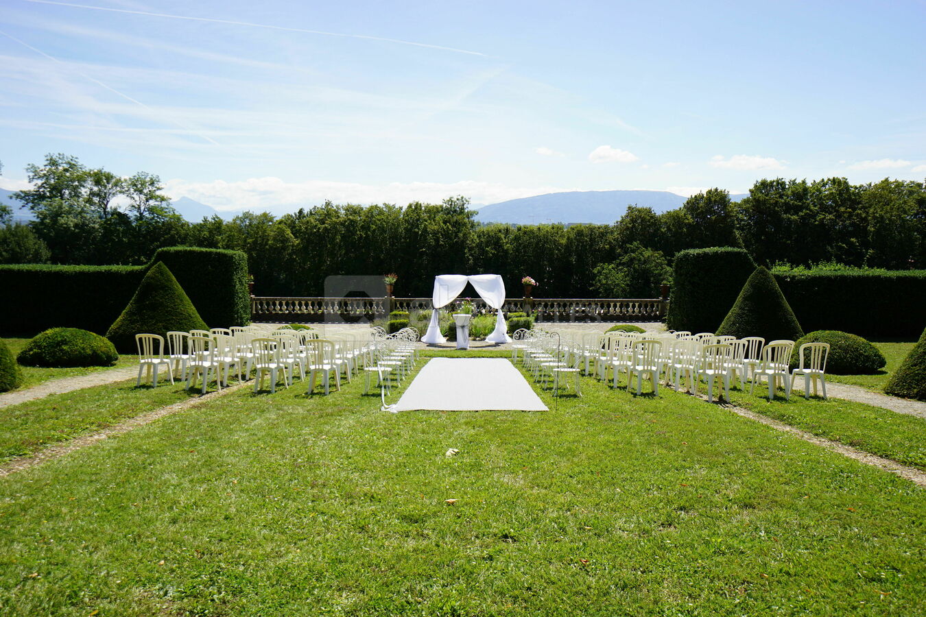 Cérémonie laïque, jardin français