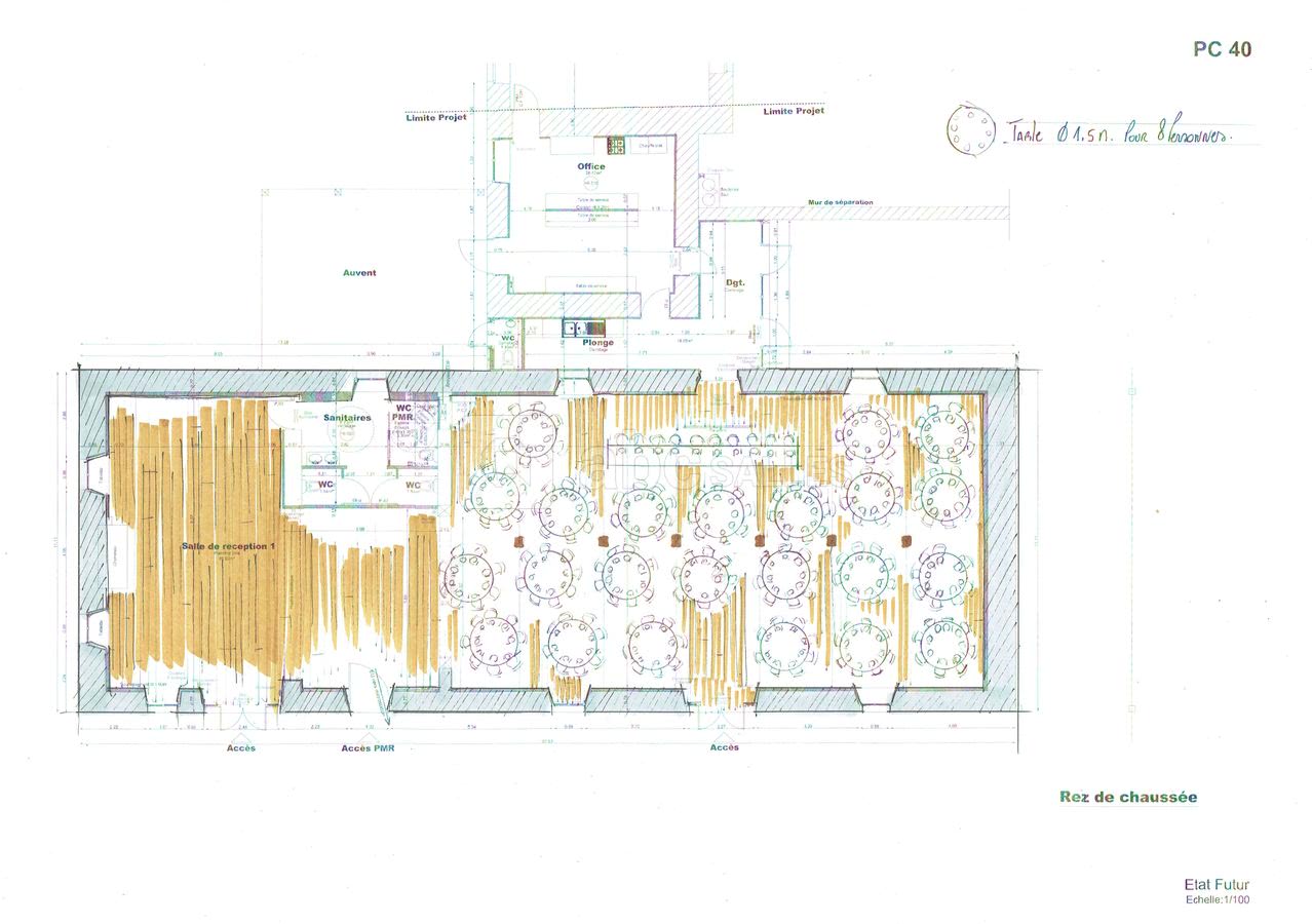 Plan salle de réception