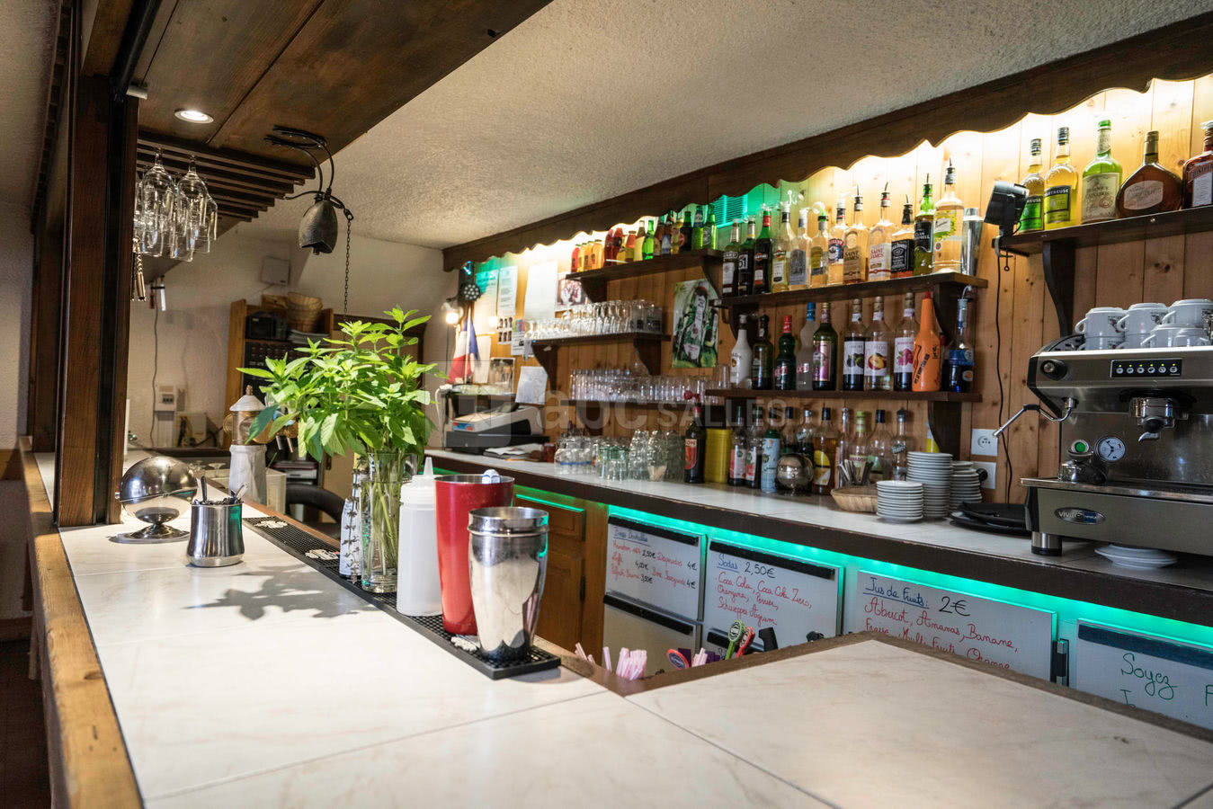 Bar des flocons verts