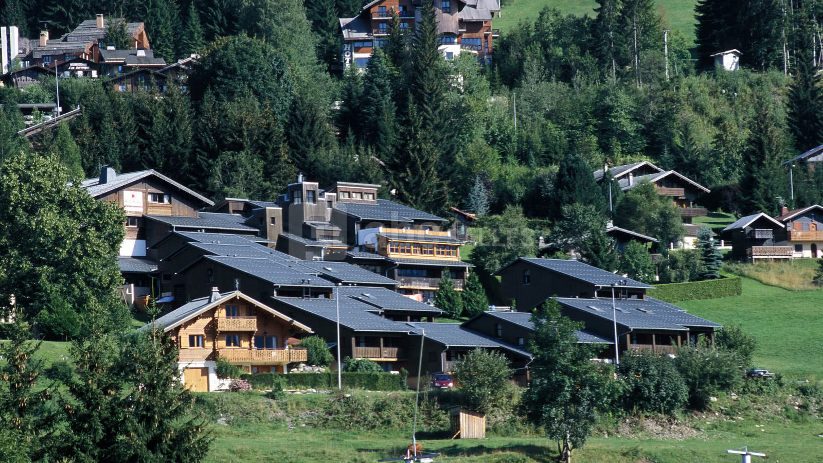 Vue extérieure du village de vacances