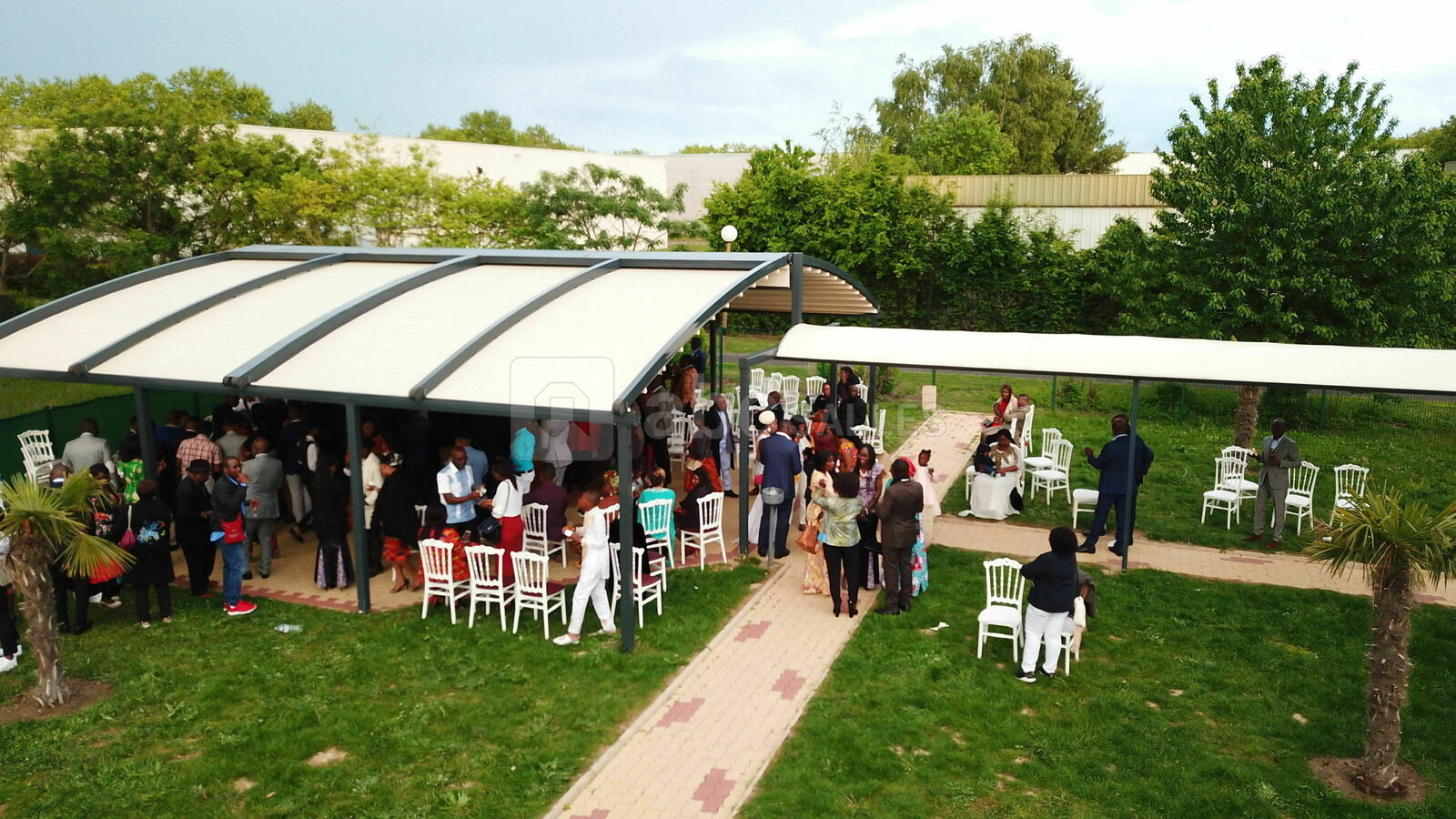 Pergola vue d'ensemble de cristal 91