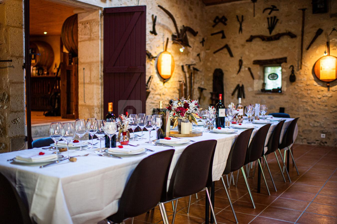 Repas à l'atelier - Domaine de la Grave