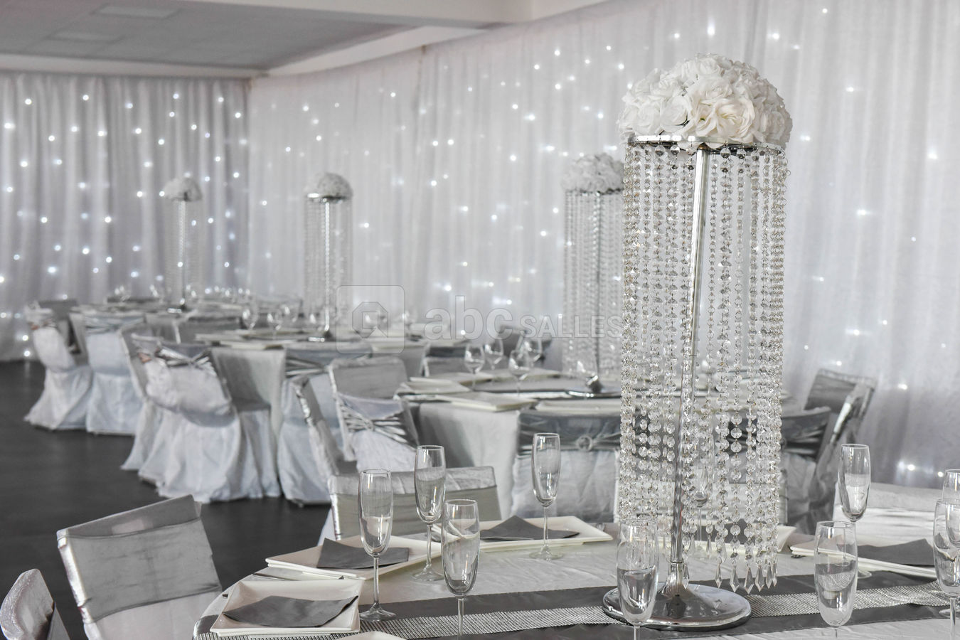 Décoration de table - Centre de table - colonne de diamants